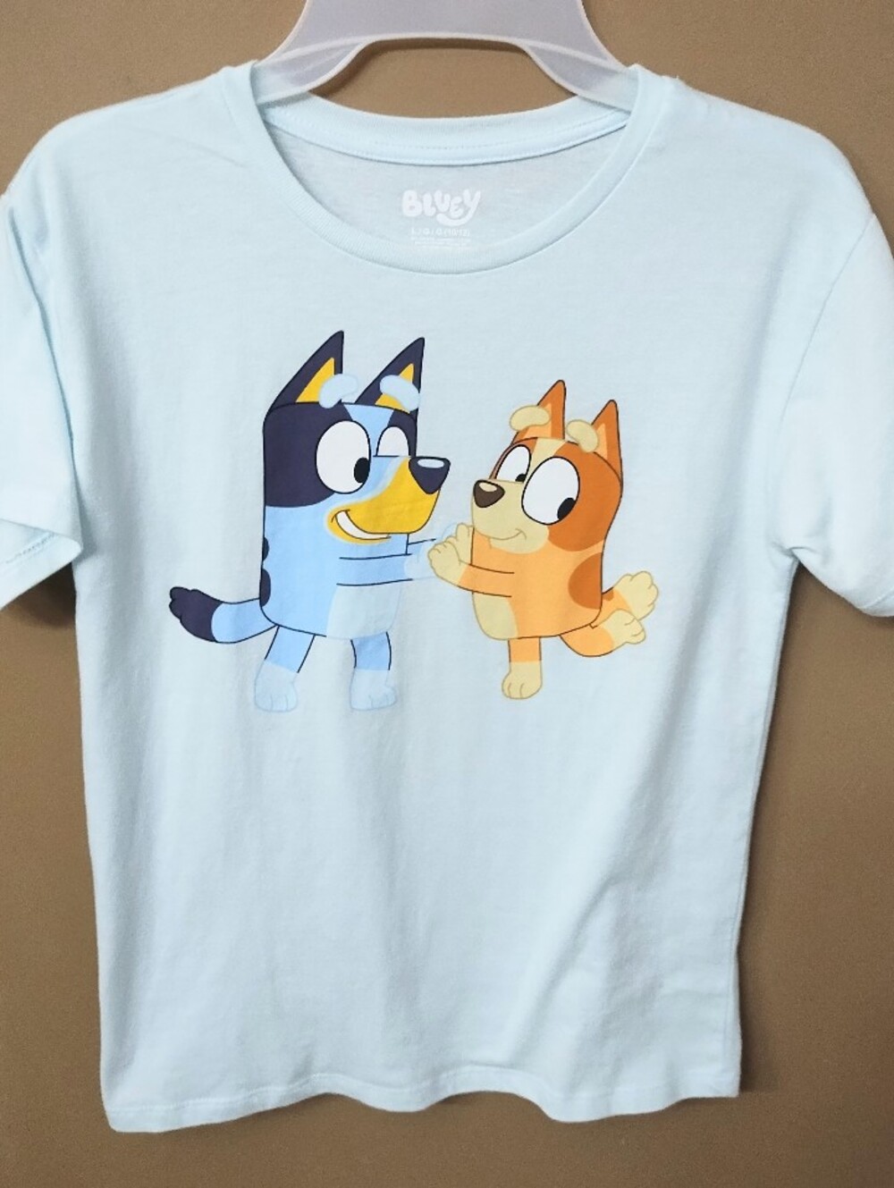Girls Bluey T-shirt Tee Large Blue Top Cat1
